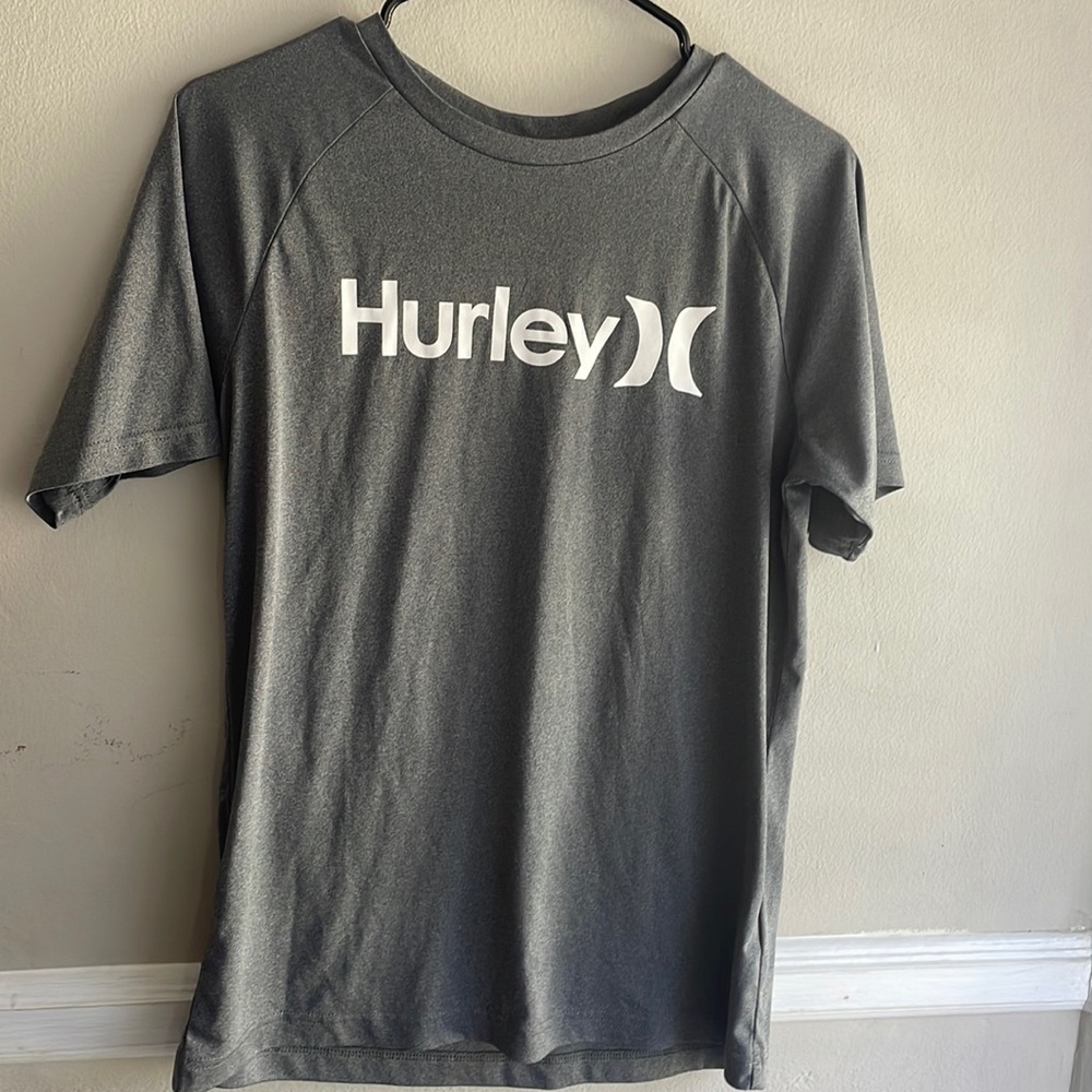 Hurley grey dry fit/ swim shirt Youth XL